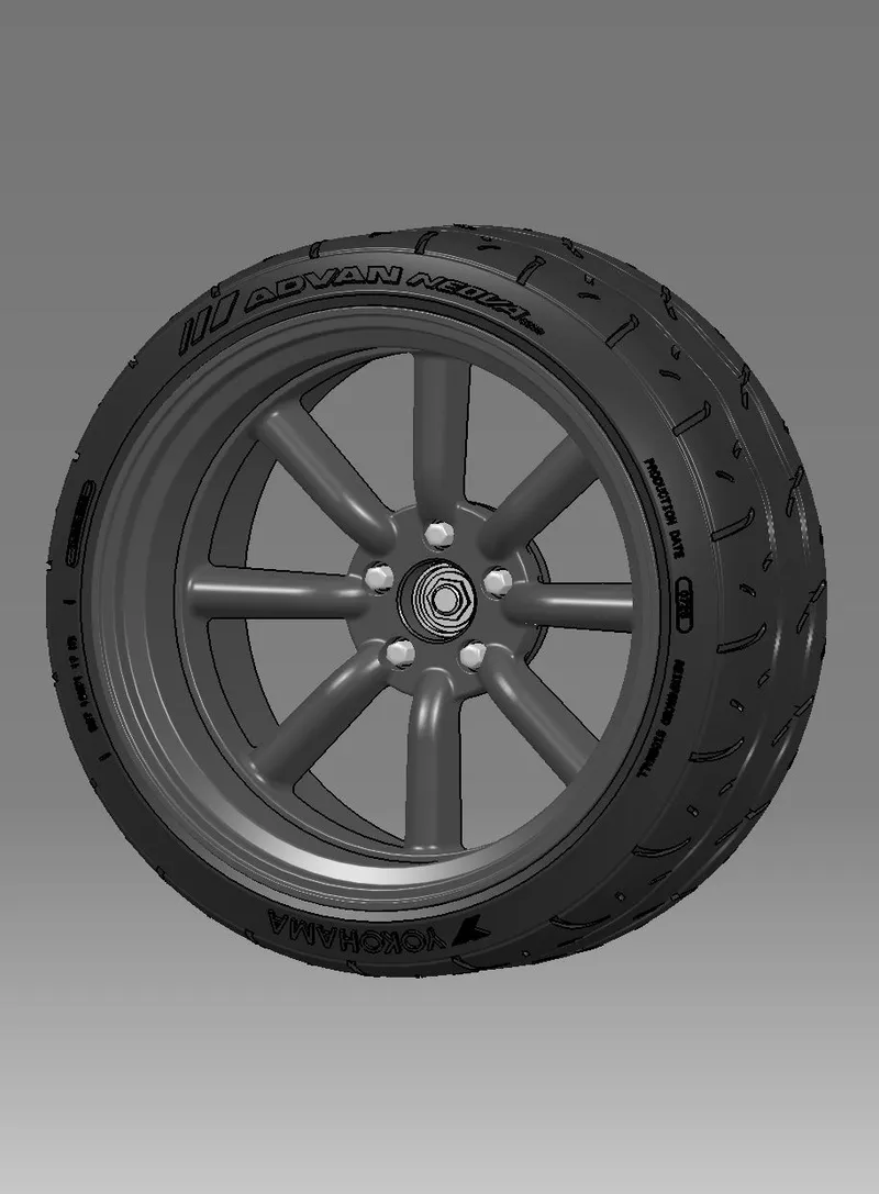 Liberty★Walk RZ34 Update #6: Designing, printing and painting the wheels 4