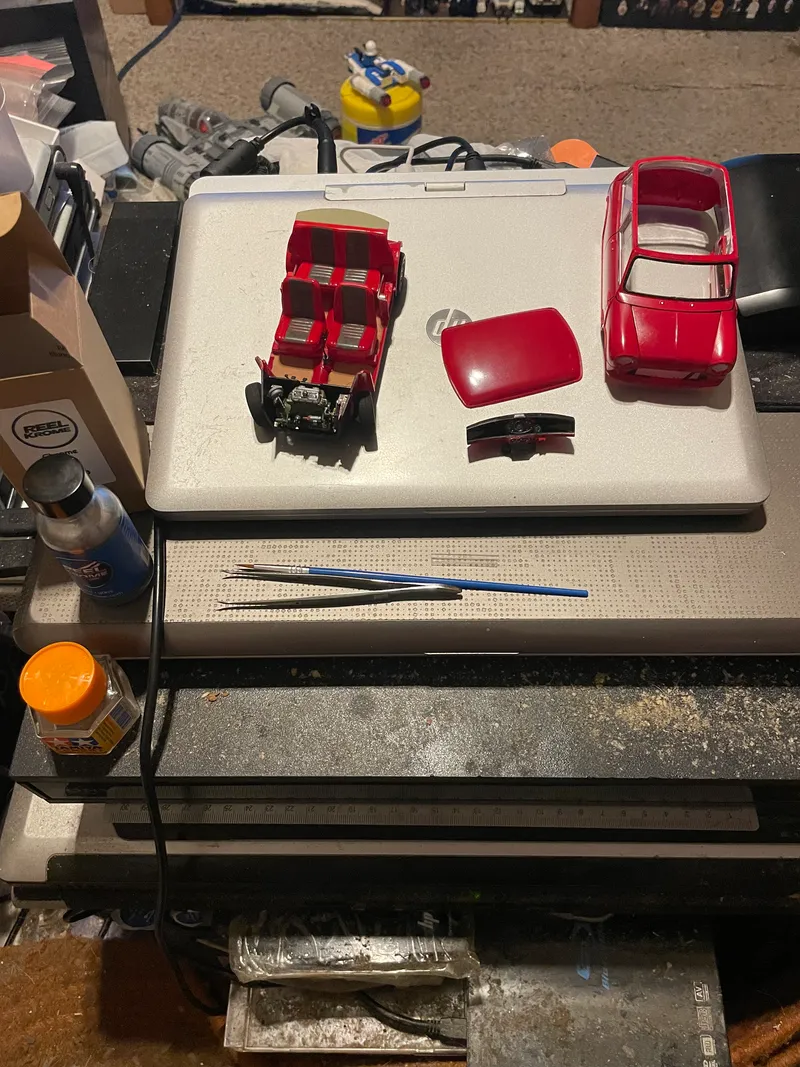 More assembly , first start on Interior and chrome highlighted areas 1