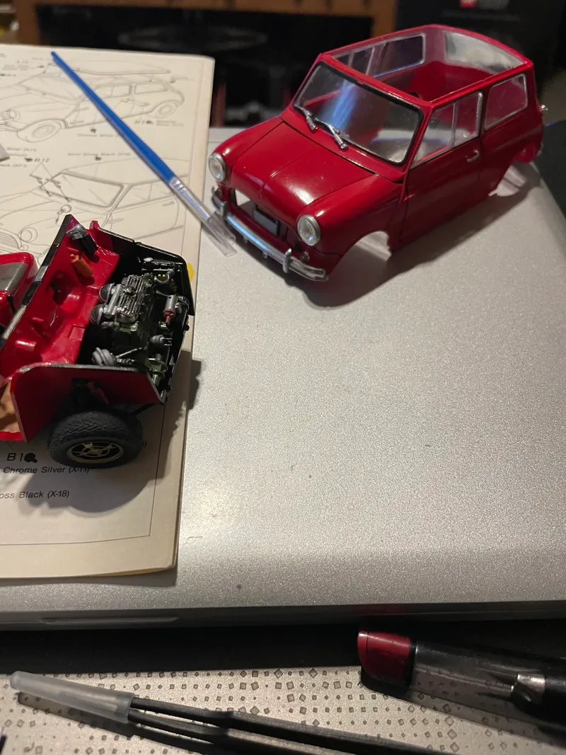 More assembly , first start on Interior and chrome highlighted areas 4