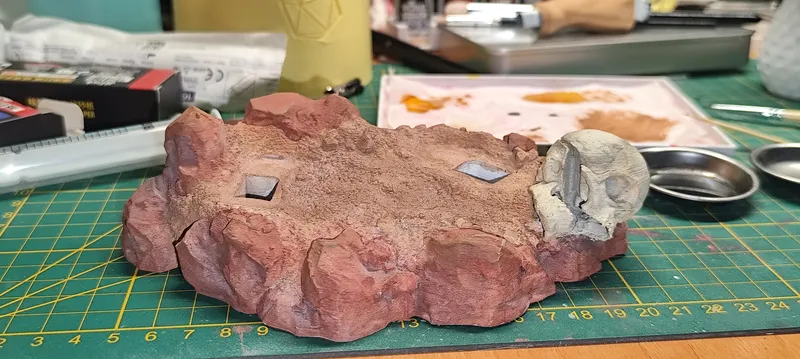 3D printing done, time to paint! Bringing the wasteland to life
