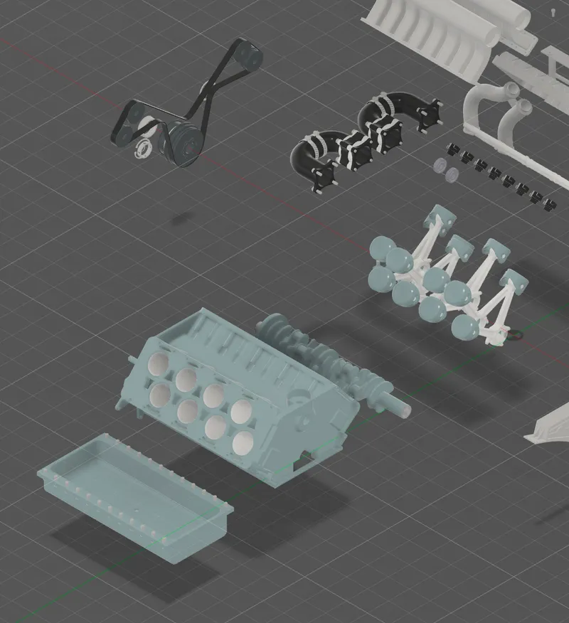 W16 Engine: Digital Work Complete 1